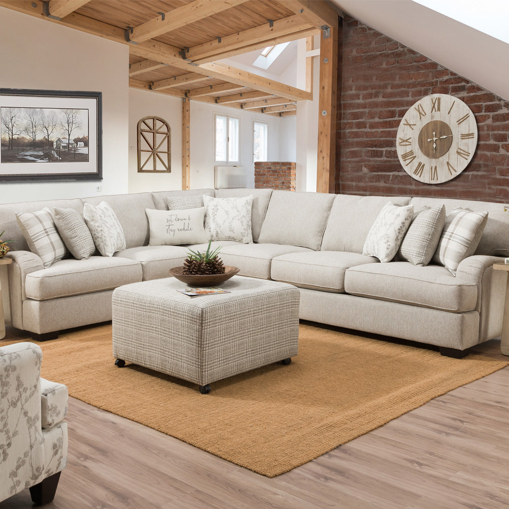 Celadon Raffia 3 Piece Sectional
