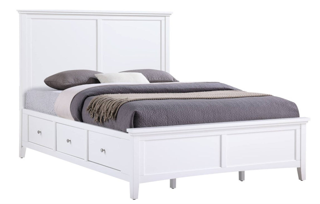 Spencer White Full Storage Bed