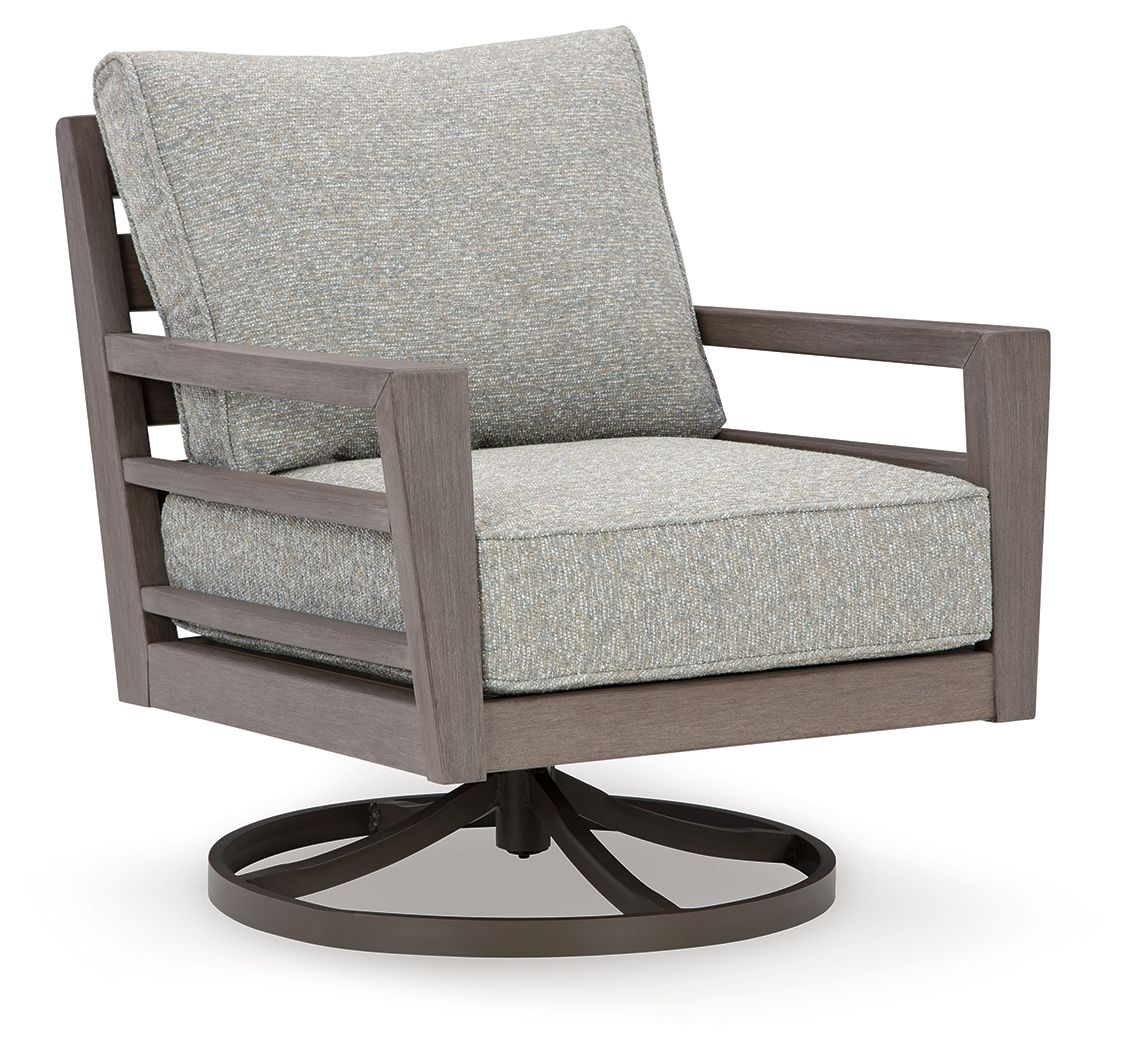 Hillside Barn Gray / Brown Swivel Lounge W/ Cushion