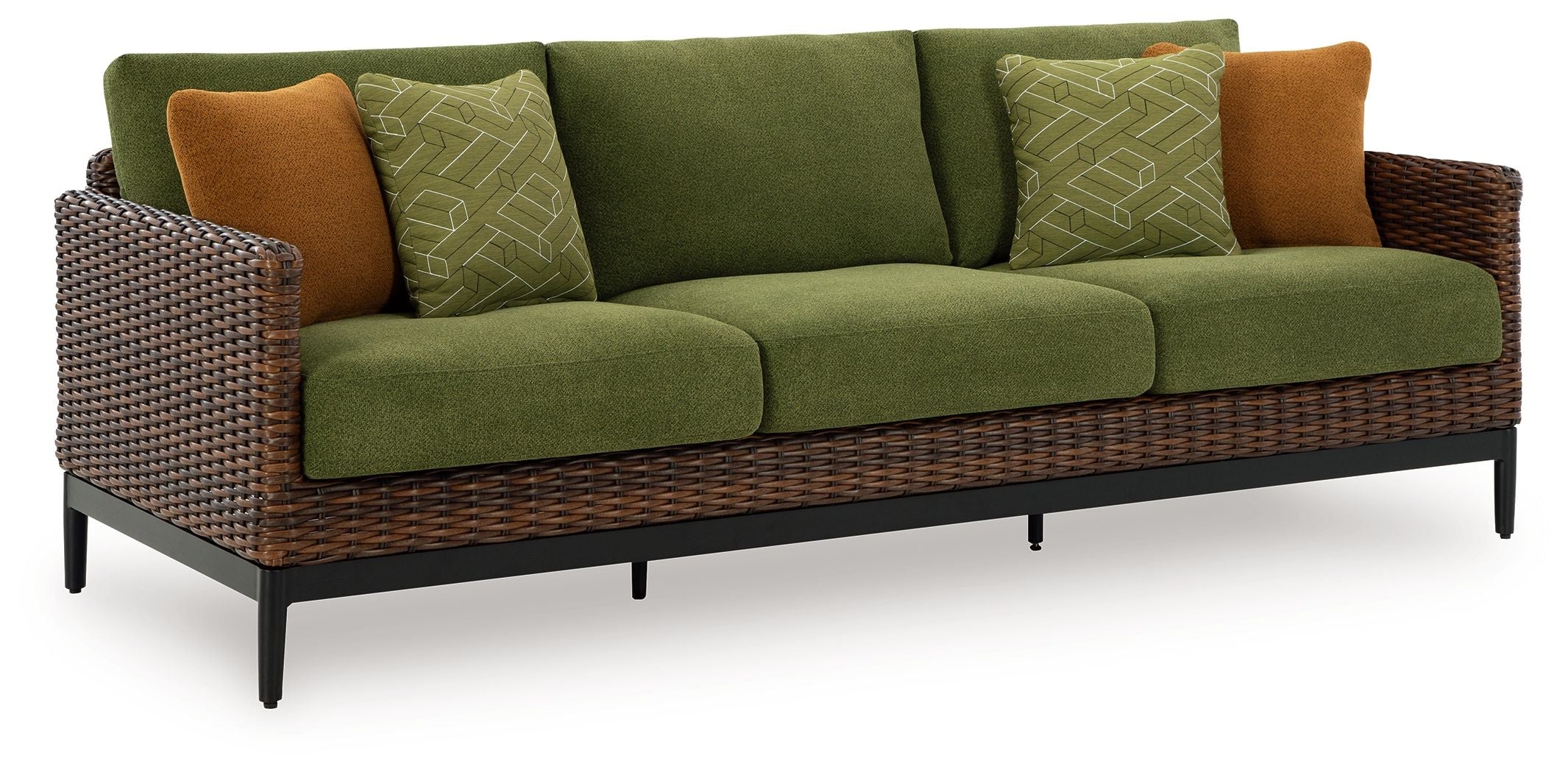 Horizon Hall Brown / Green Sofa With Cushion