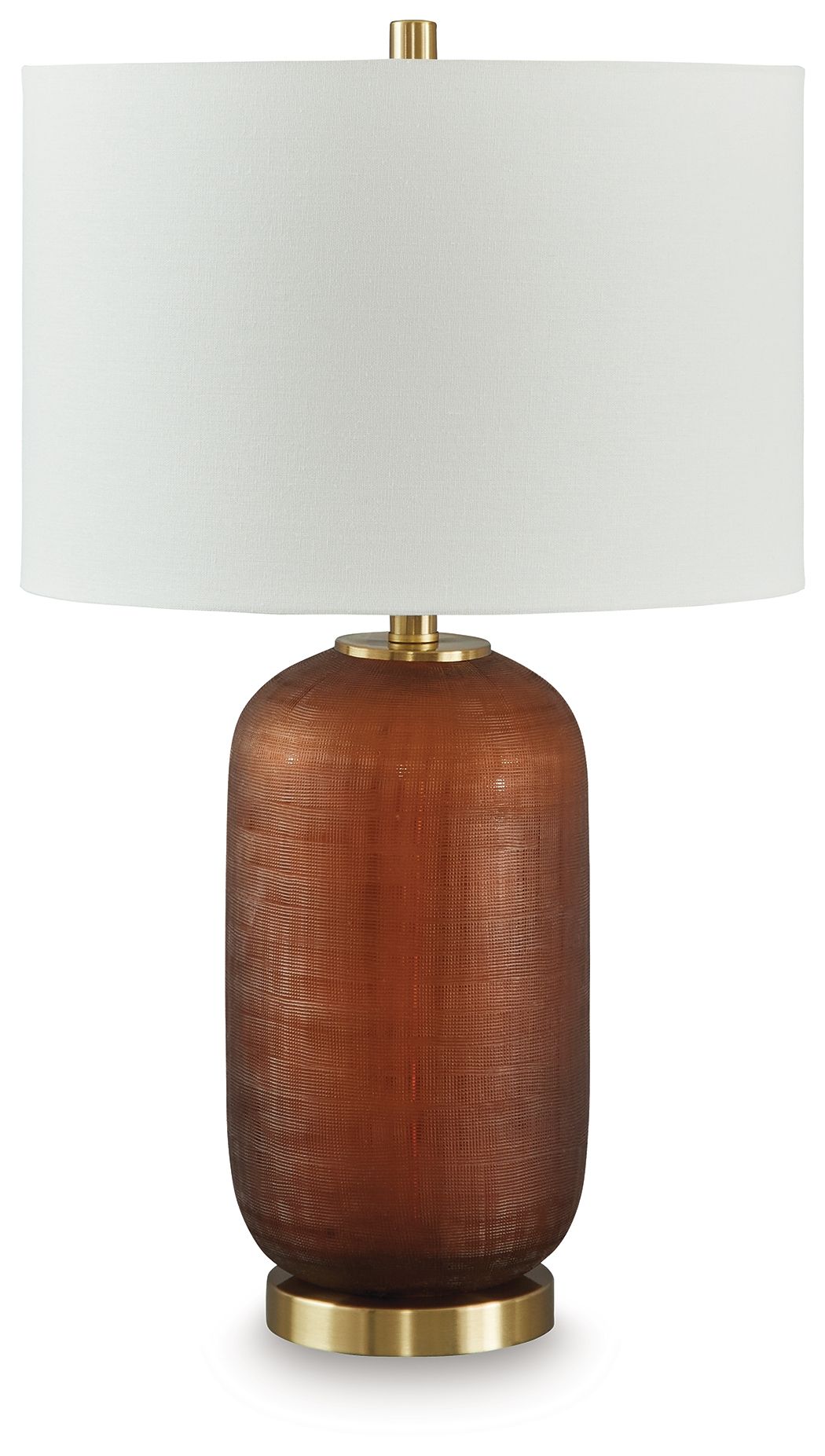 Farberman Amber Glass Table Lamp