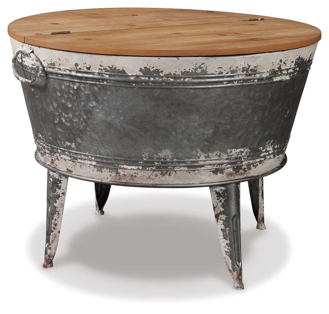 Shellmond Metallic / Brown / Beige Accent Cocktail Table