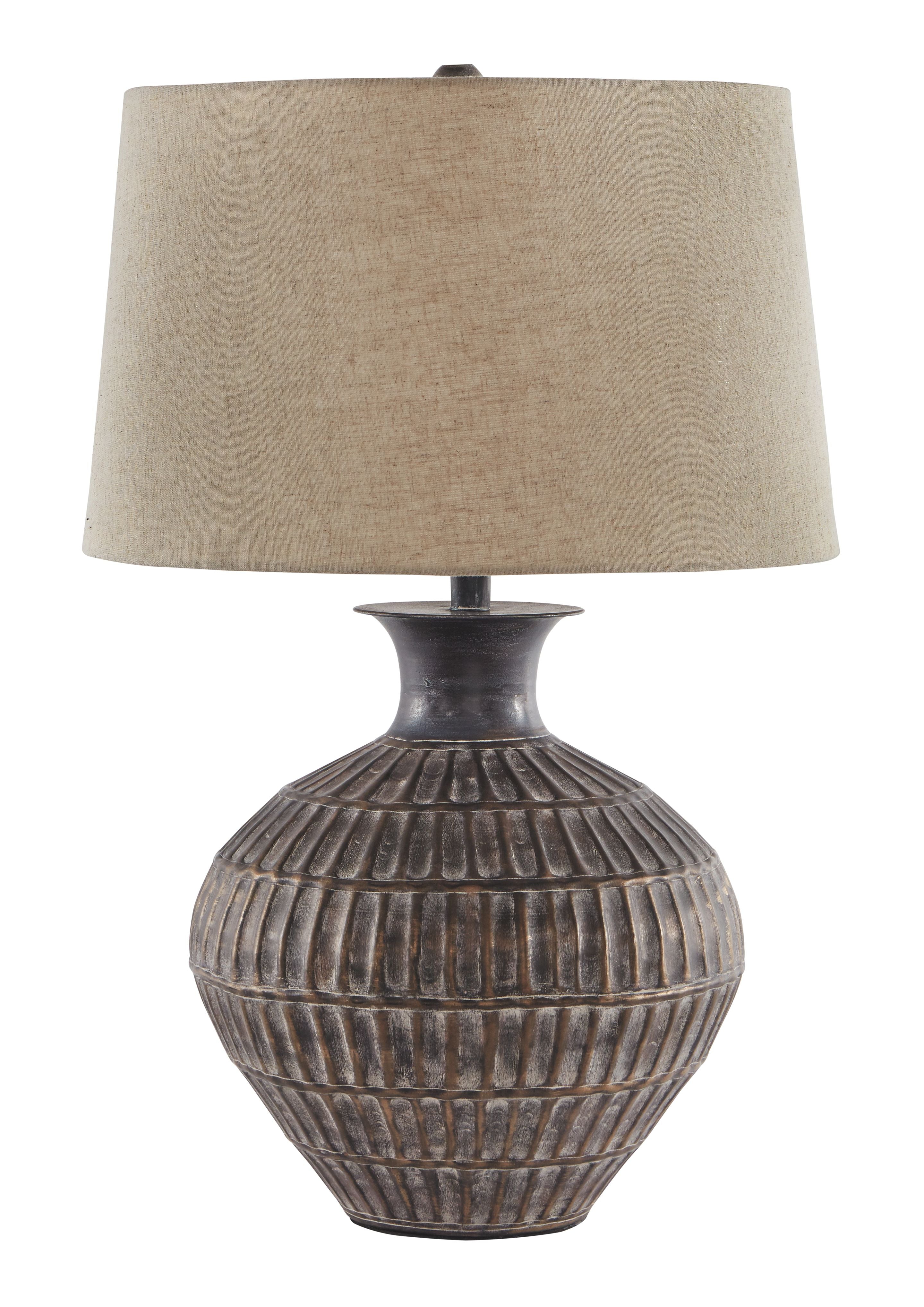 Magan Antique Bronze Finish Metal Table Lamp