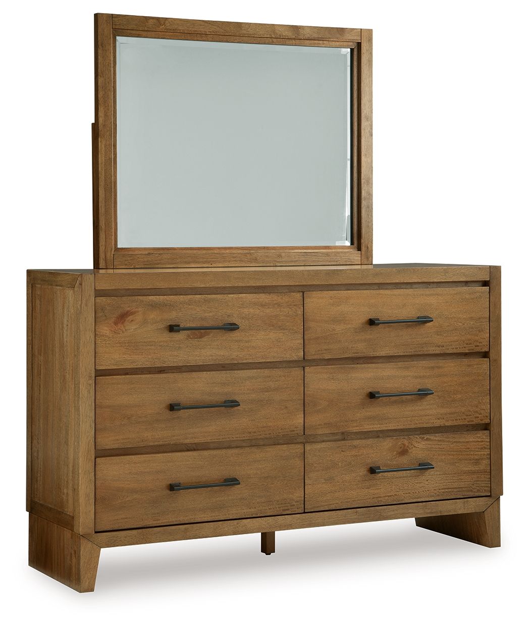 Sherbana Light Brown Dresser And Mirror