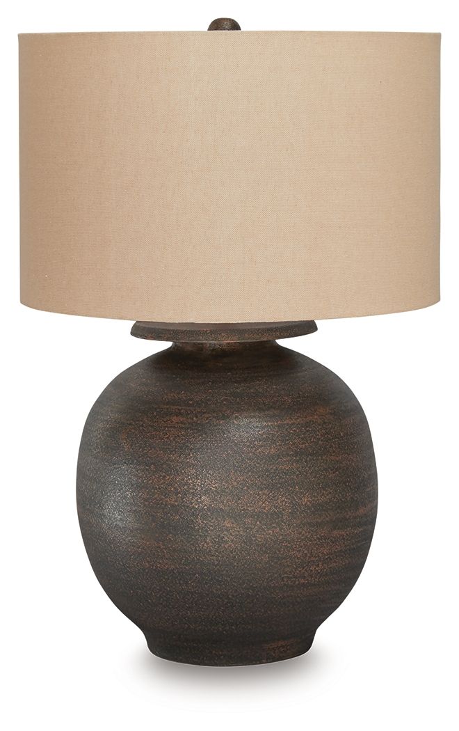 Carlenbury Antique Brown Metal Table Lamp