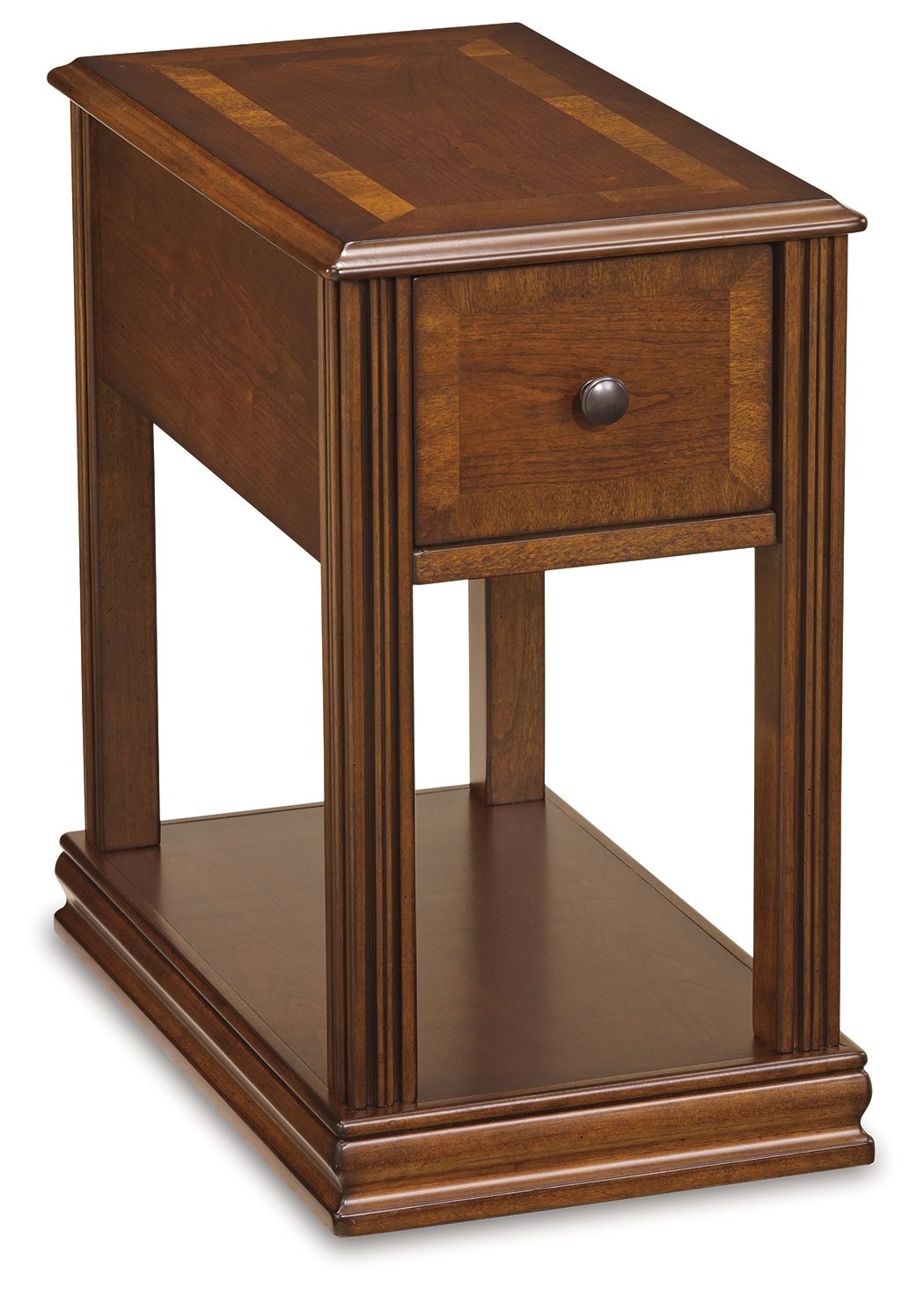 Breegin Brown Chair Side End Table Removable Tray