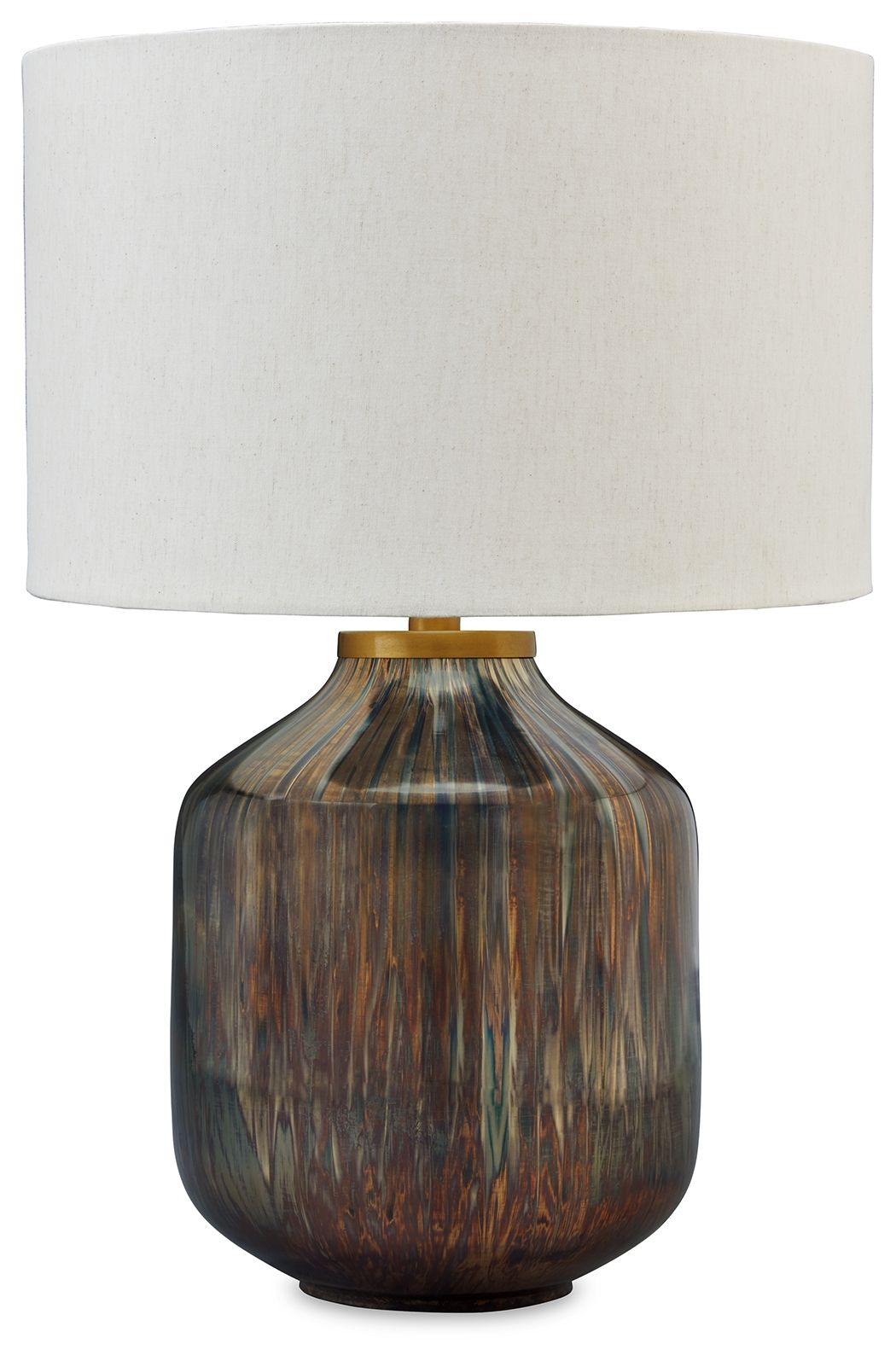 Jadstow Black / Silver Finish Glass Table Lamp