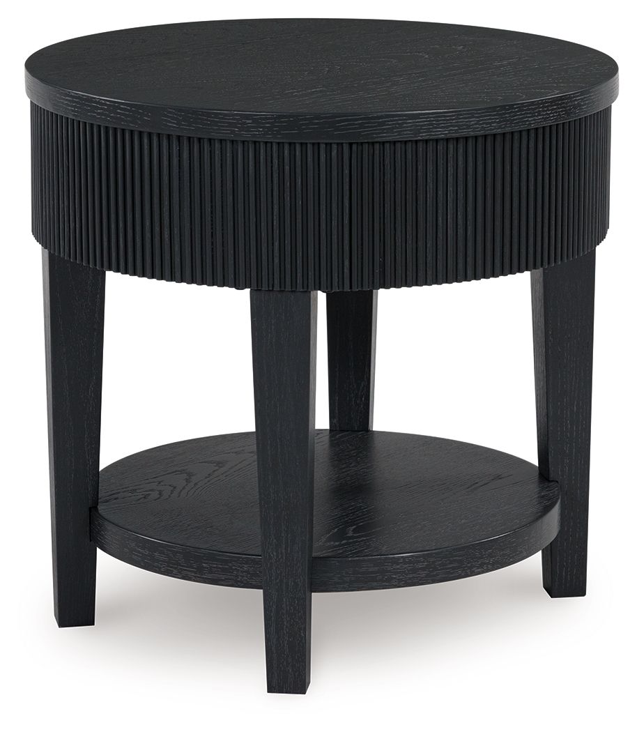 Marstream Black Round End Table