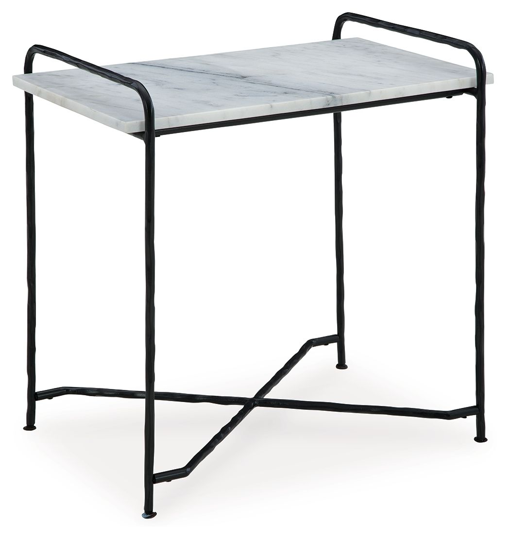 Ashber White / Black Accent Table