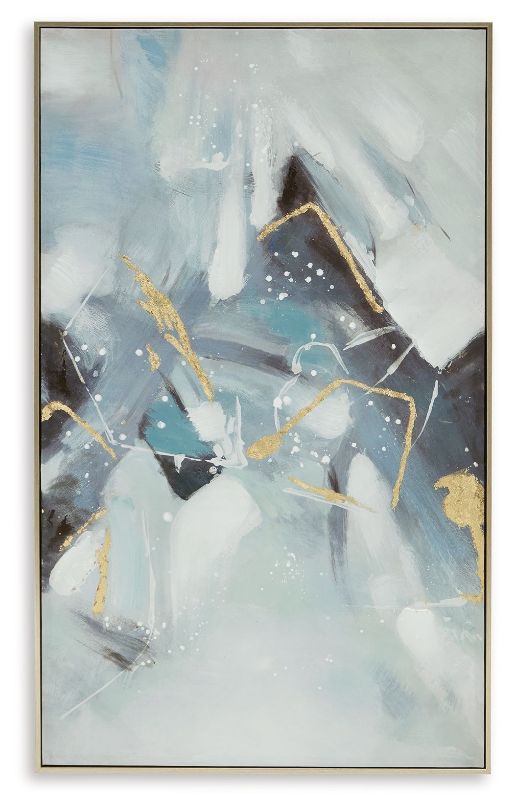 Cormette Blue / White / Gold Finish Wall Art