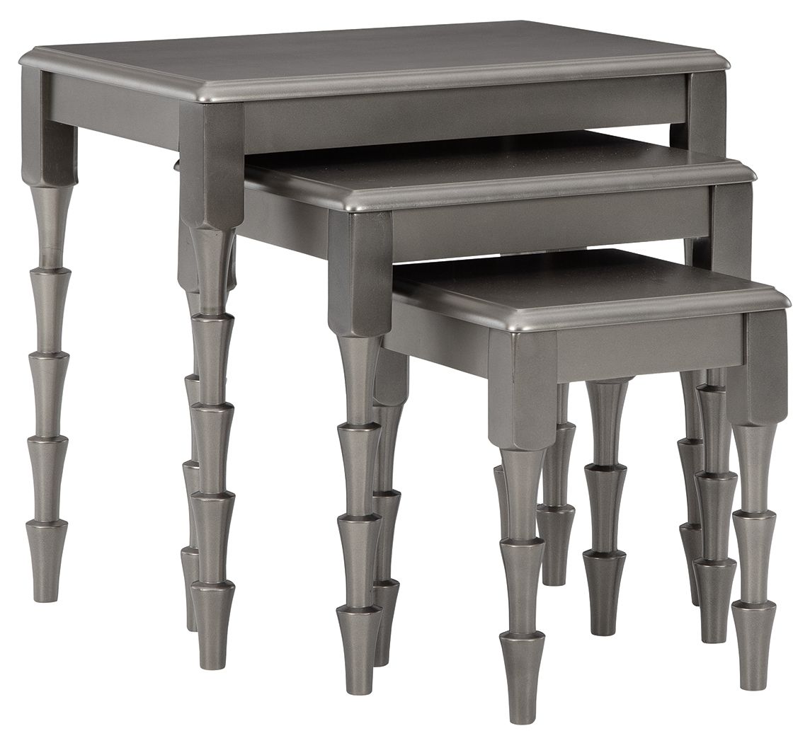 Larkendale Metallic Gray Accent Table Set