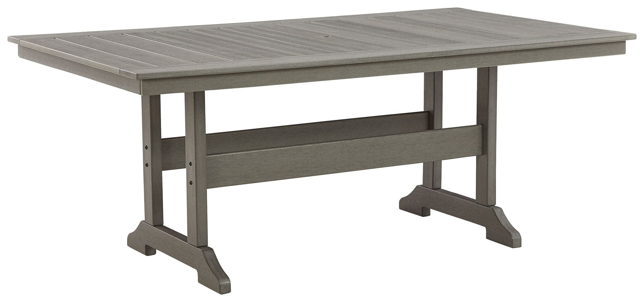Visola Gray RECT Dining Table w/Umb OPT
