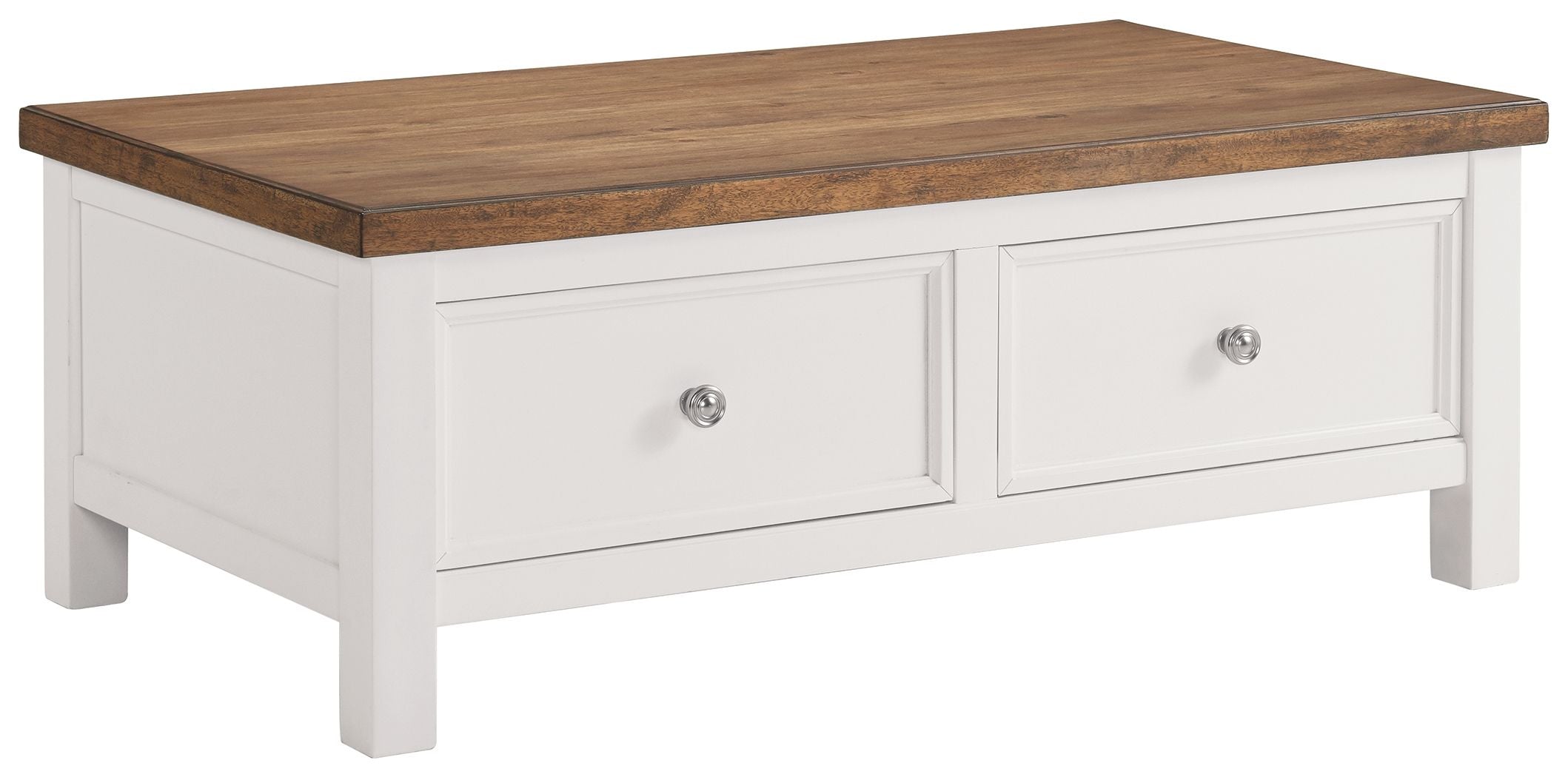 Westconi White / Brown Rectangular Cocktail Table