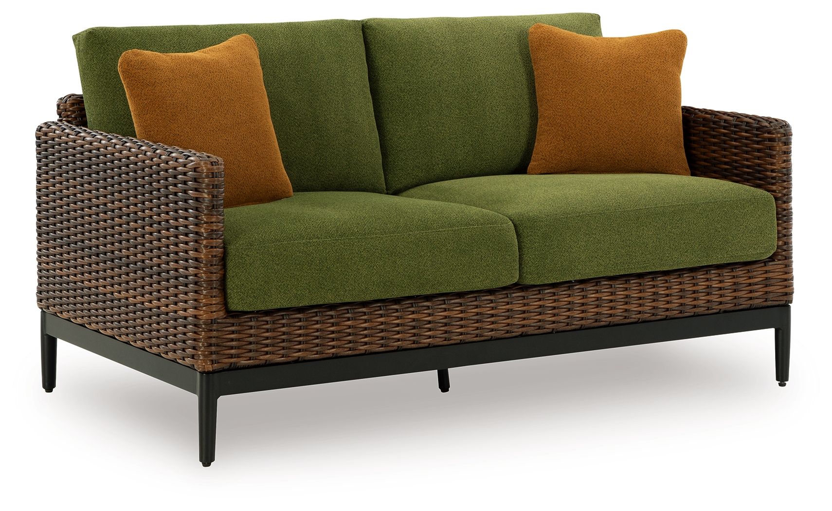 Horizon Hall Brown / Green Loveseat With Cushion