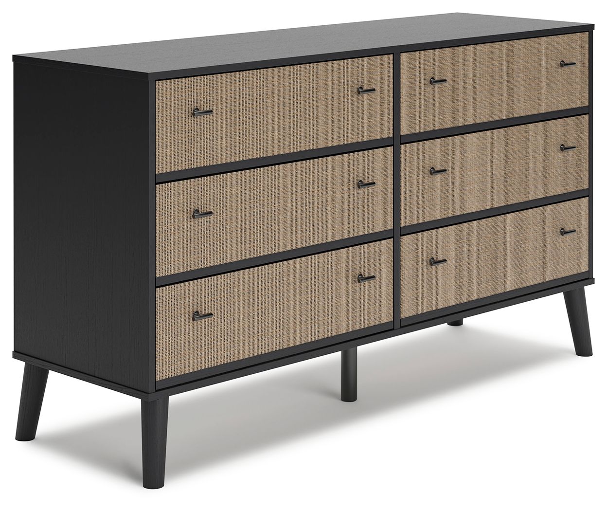 Charlang Black / Gray Six Drawer Dresser