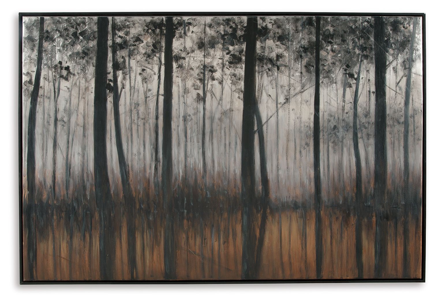 Philyra Black / Orange / Silver Wall Art