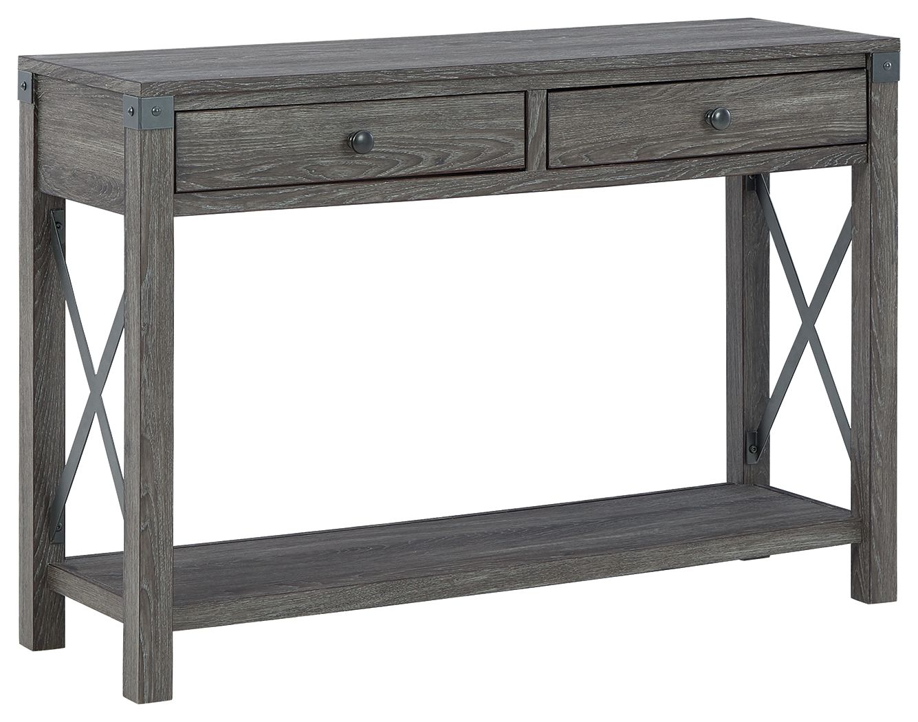Freedan Grayish Brown Console Sofa Table