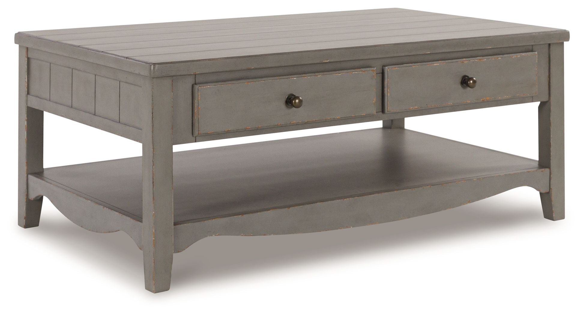 Charina Antique Gray Rectangular Cocktail Table