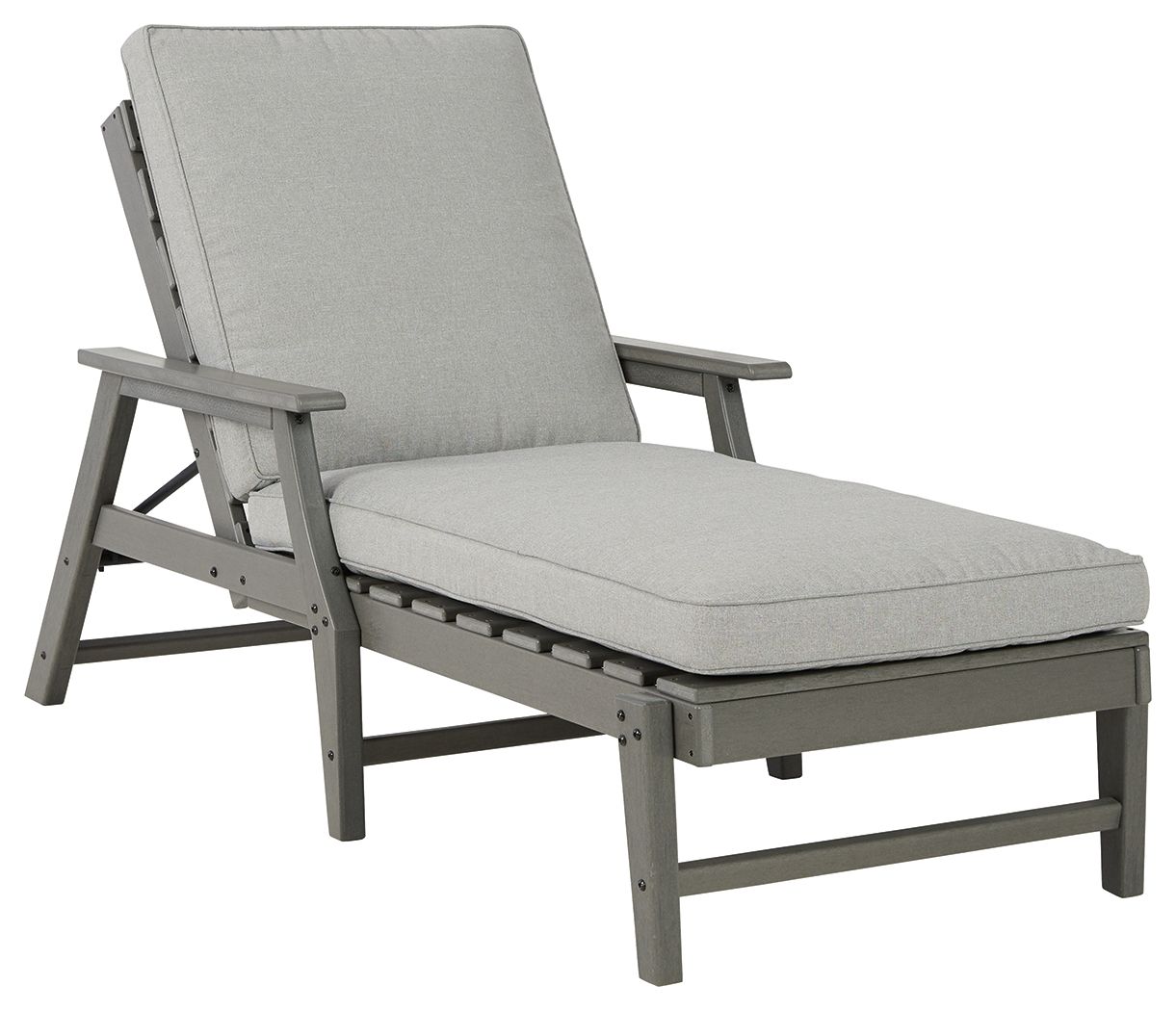 Visola Gray Chaise Lounge With Cushion