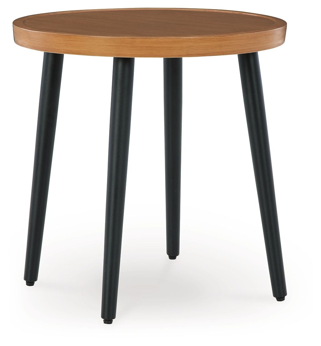 Horizon Hall Two-tone Brown Round End Table