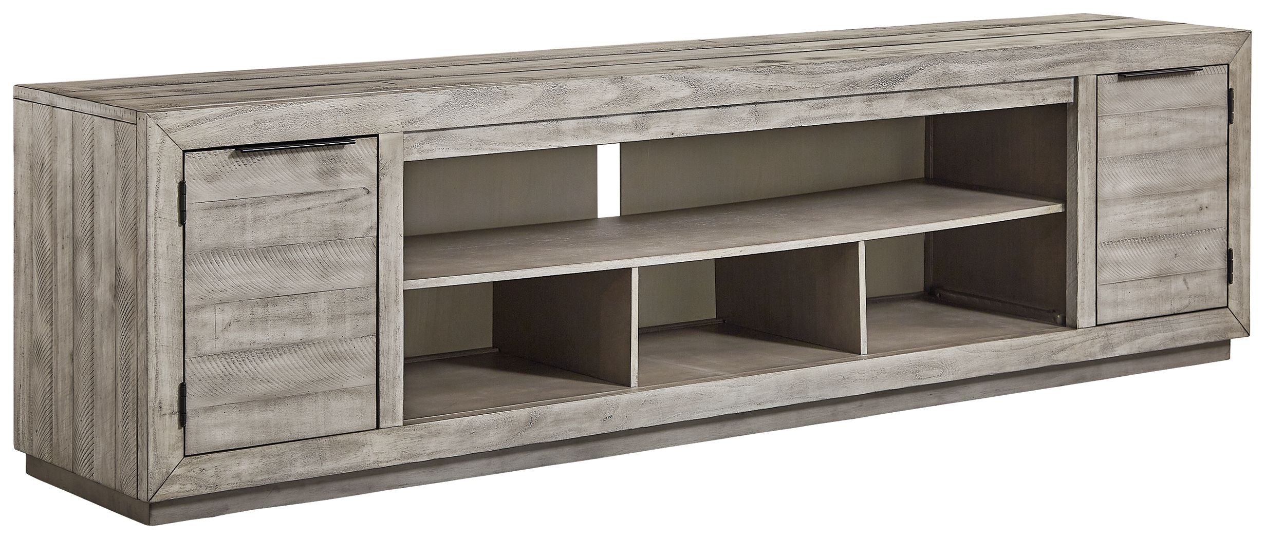 Naydell Gray XL TV Stand w/Fireplace Option