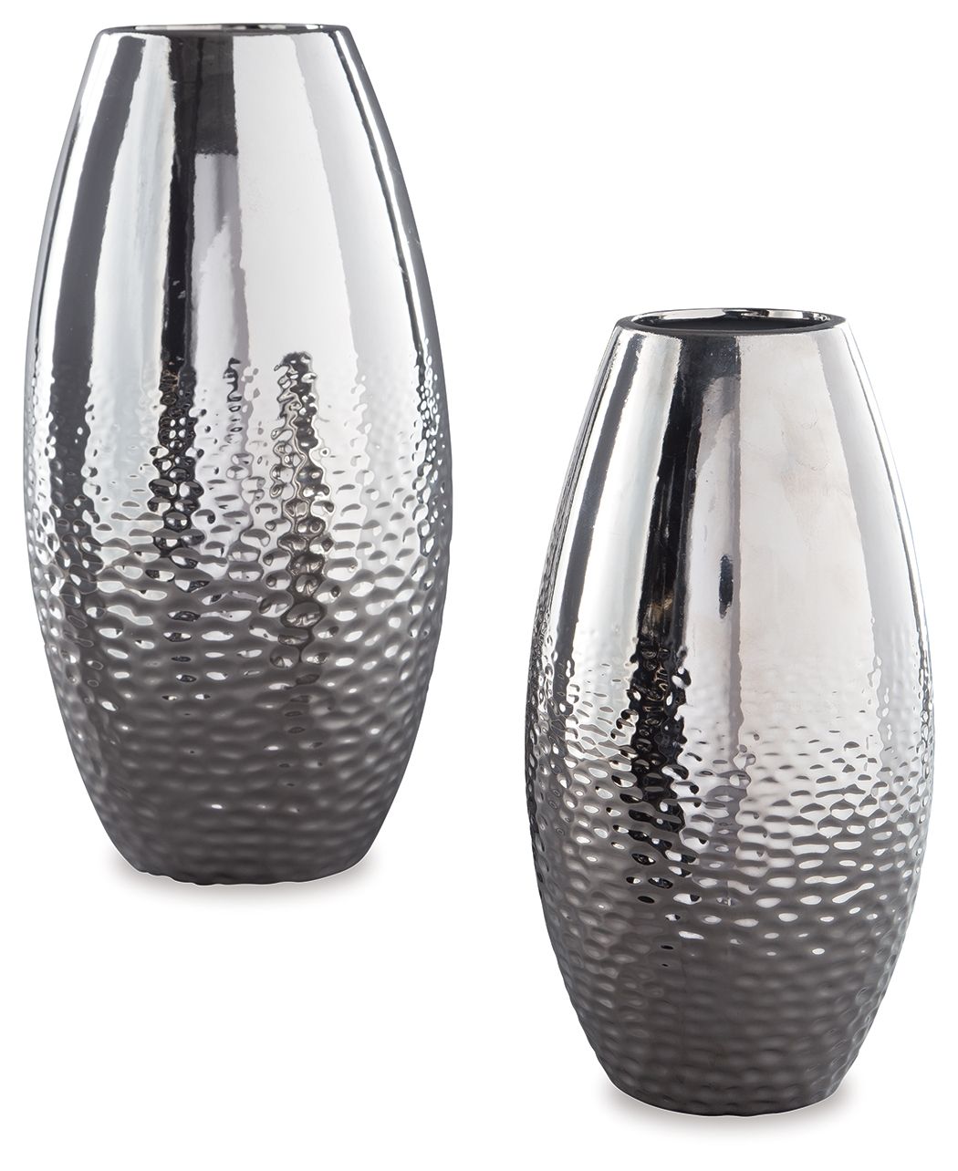 Dinesh Silver Finish Vase Set