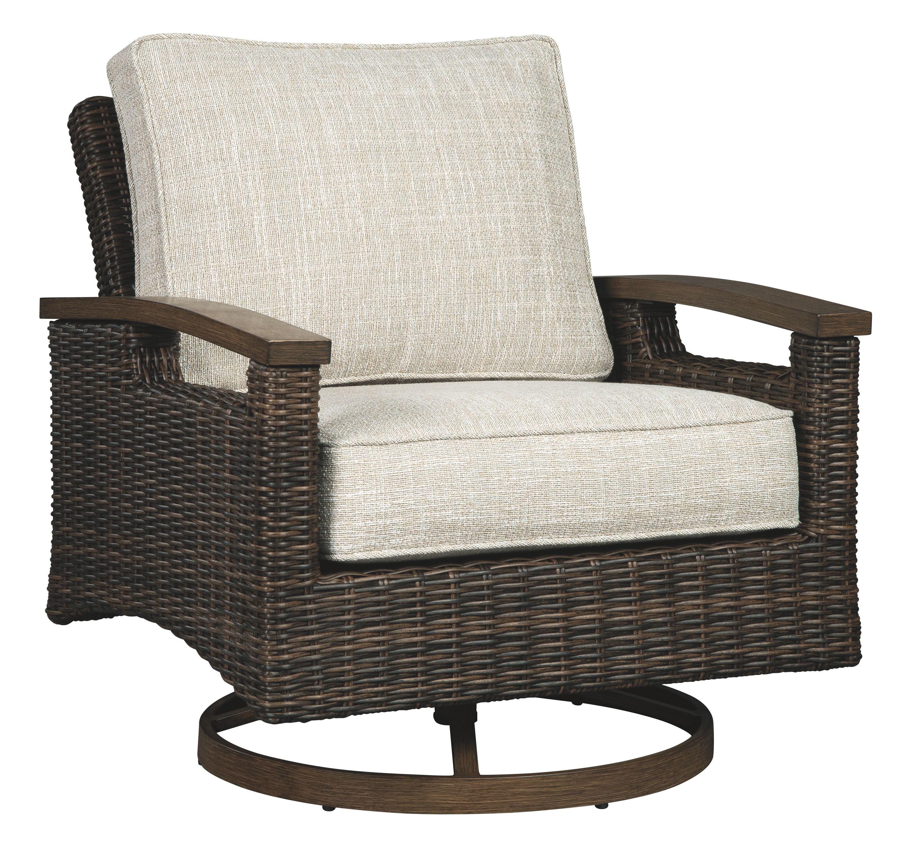 Paradise Medium Brown Swivel Lounge Chair