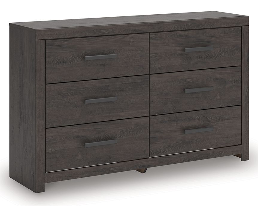 Prendonea Charcoal Six Drawer Dresser