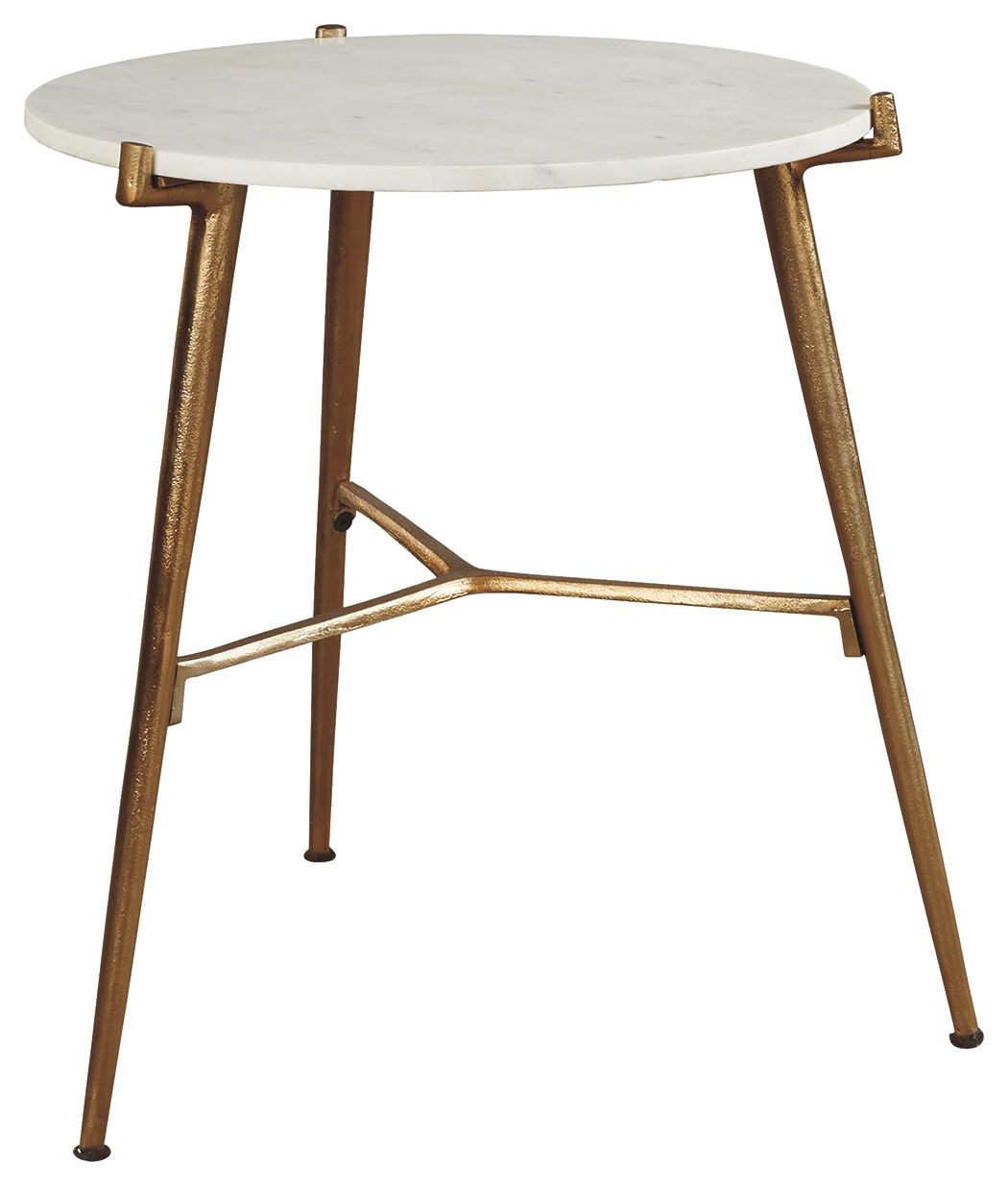 Chadton White / Gold Finish Accent Table
