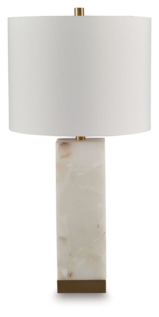 Linderfield White / Gold Finish Alabaster Table Lamp