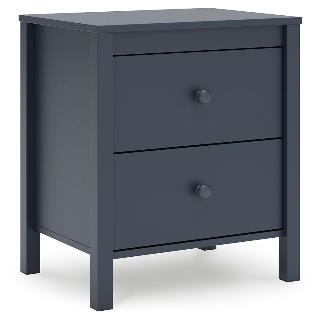 Simmenfort Navy Blue Two Drawer Night Stand