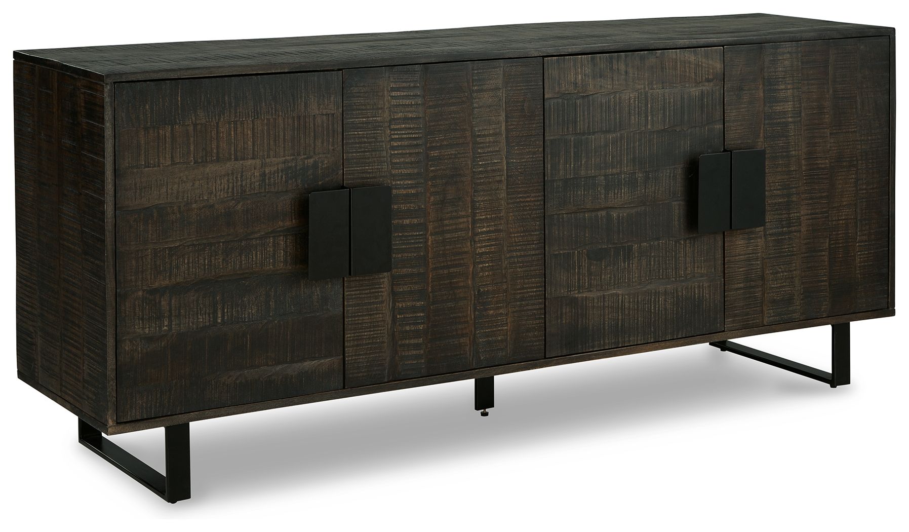 Kevmart Grayish Brown / Black Accent Cabinet