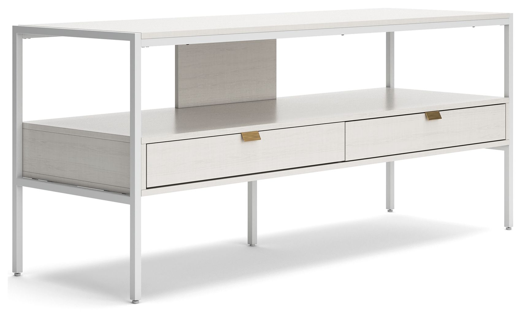 Deznee White Large TV Stand