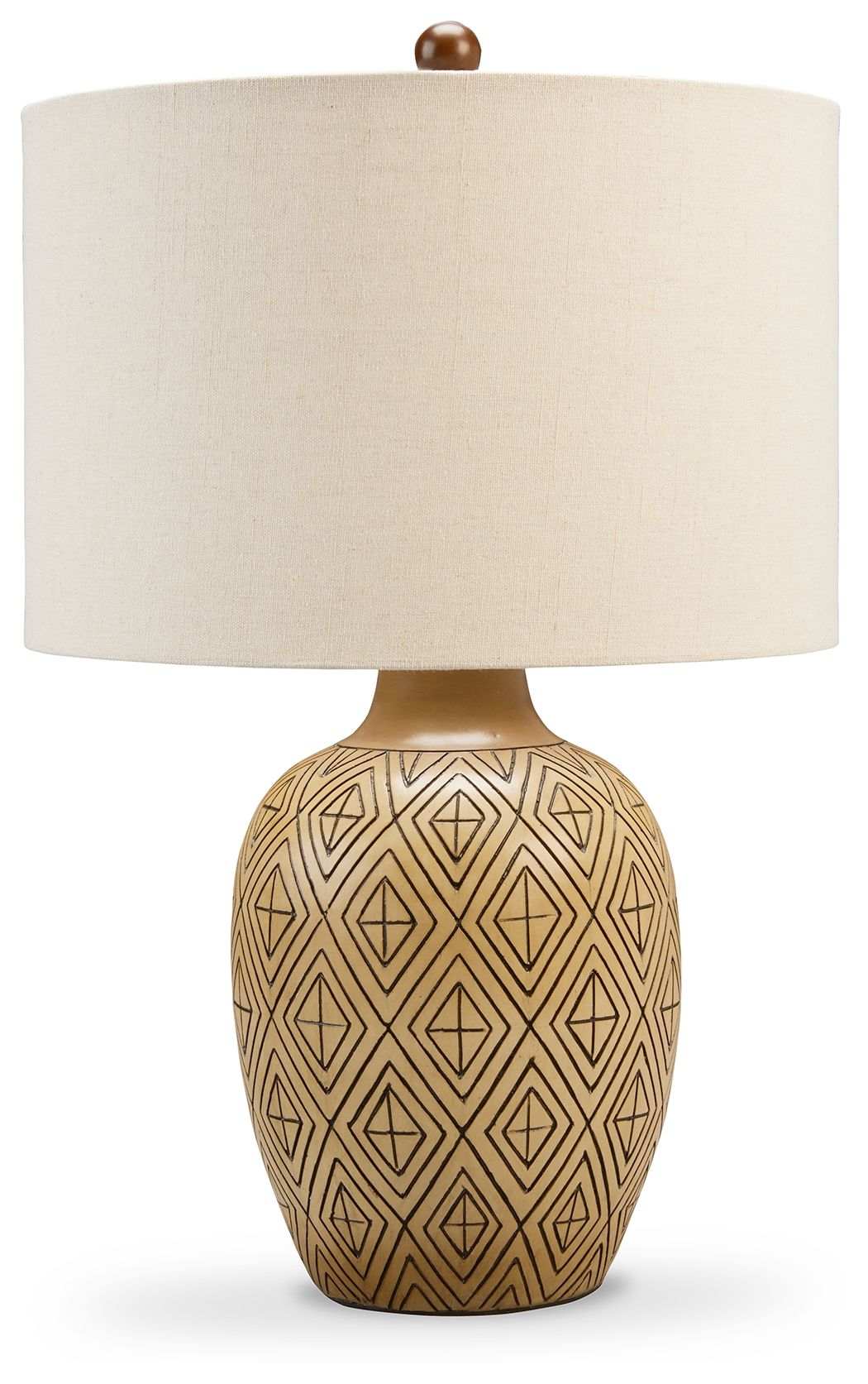 Jairgan Tan / Black Poly Table Lamp